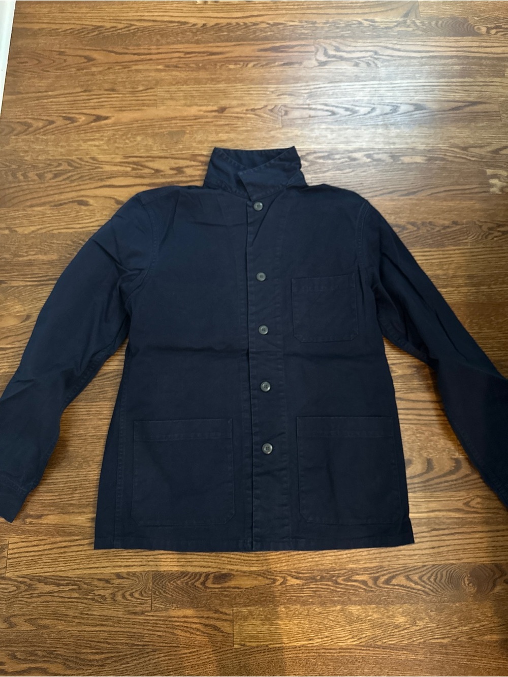 J. Crew Men's Navy Button-Front Utility shirt Jacket